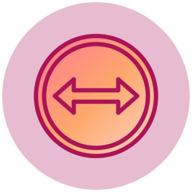 Çifte Ok web simgesi, vektör illüstrasyonu  