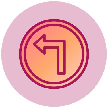 Sol üst web simgesi, vektör illüstrasyonu  