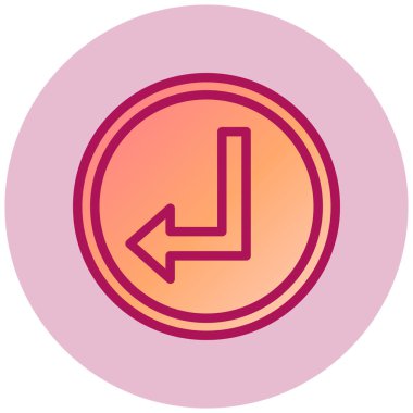 Sol Alt Ağ simgesi, vektör illüstrasyonu  