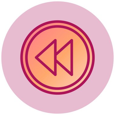  Geriye doğru ağ simgesi, vektör illüstrasyonu  