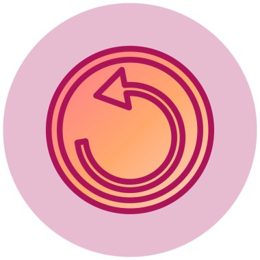 Web simgesini geri al, vektör illüstrasyonu  