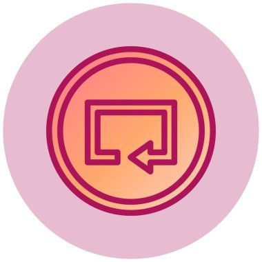 Dikdörtgen Arrowweb simgesi, vektör illüstrasyonu  