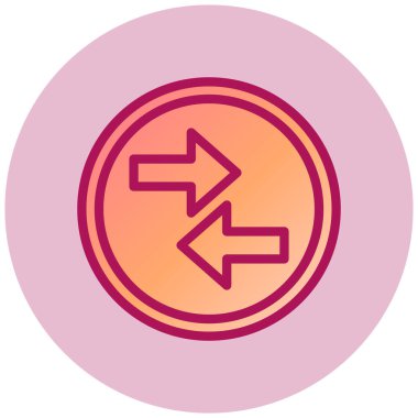  Karşıt Ok web simgesi, vektör illüstrasyonu  