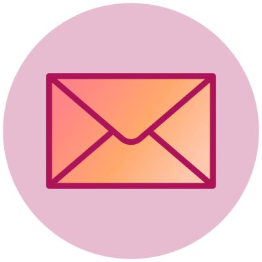 İleti web simgesi, vektör çizim  