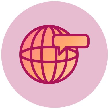 Çevrimiçi Sohbet Ağı simgesi, vektör illüstrasyonu  