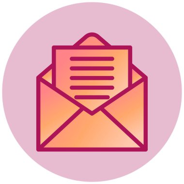  mektup web simgesi, vektör çizim  