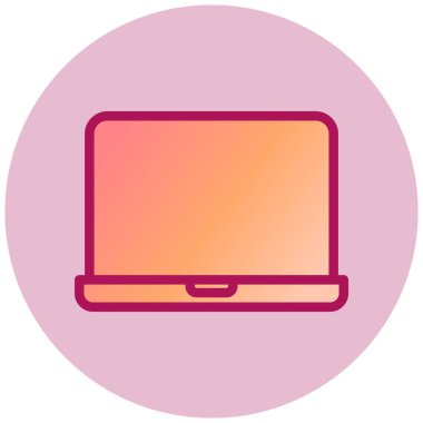 dizüstü bilgisayar web simgesi, vektör illüstrasyonu  