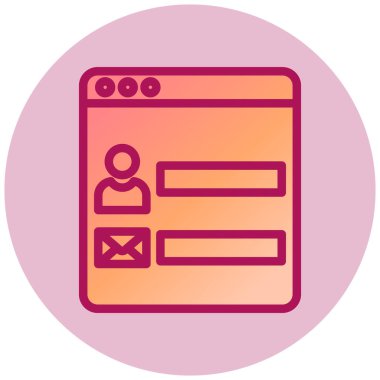 Web simgesi, vektör illüstrasyonu için kişi  