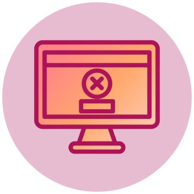 Hata web simgesi, vektör illüstrasyonu  