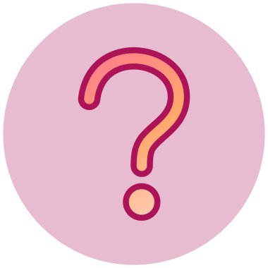 Soru web simgesi, vektör illüstrasyonu  