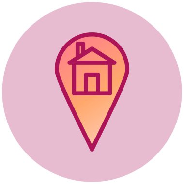  adresi web simgesi, vektör çizim  