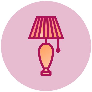 Tablo Lambası web simgesi, vektör illüstrasyonu  