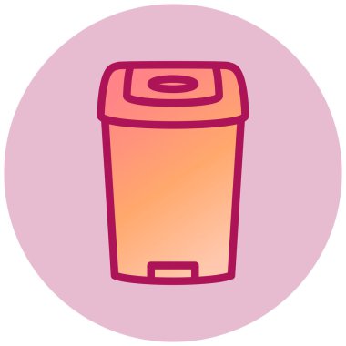 Çöp kutusu web simgesi, vektör illüstrasyonu  