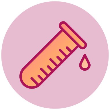  Test tüpü web simgesi, vektör çizim  