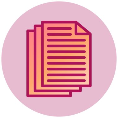 Kağıt web simgesi, vektör çizim  