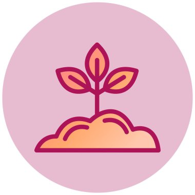 bitki ağ simgesi, vektör illüstrasyonu  