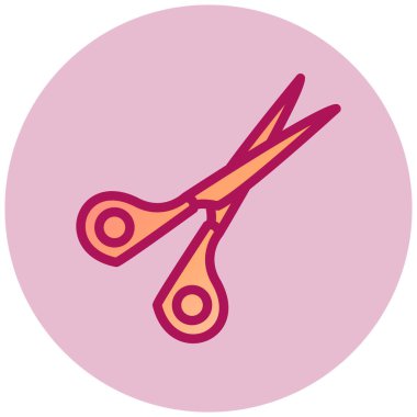 Makas web simgesi, vektör çizim  