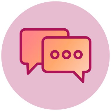 sohbet web simgesi, vektör çizim  