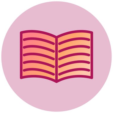 kitap web simgesi, vektör illüstrasyonu  