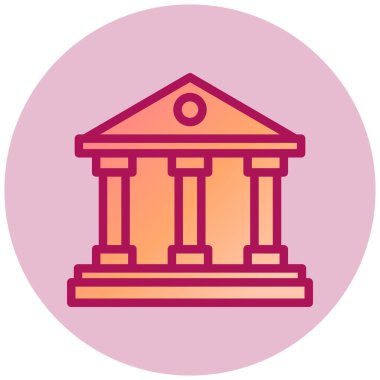 Banka web simgesi, vektör çizim  