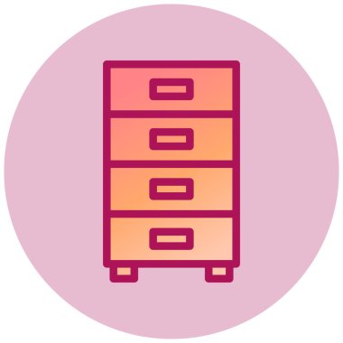 Kabine web simgesi, vektör illüstrasyonu dolduruluyor  