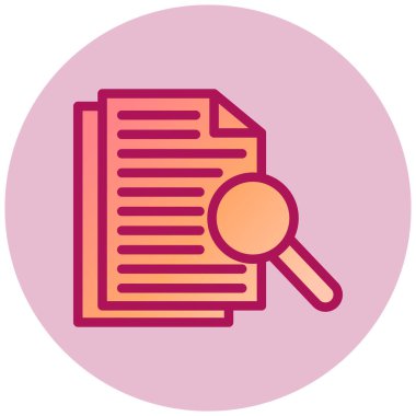 Araştırma web simgesi, vektör illüstrasyonu  