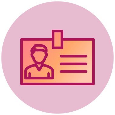 Kimlik kartı web simgesi, vektör illüstrasyonu  