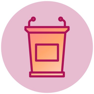 Lectern web simgesi, vektör illüstrasyonu 