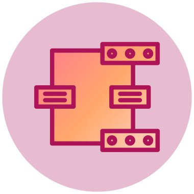  Çalışma Ağı simgesi, vektör illüstrasyonu 