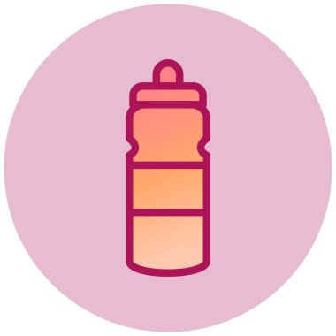  Su Şişesi Web simgesi, vektör illüstrasyonu 