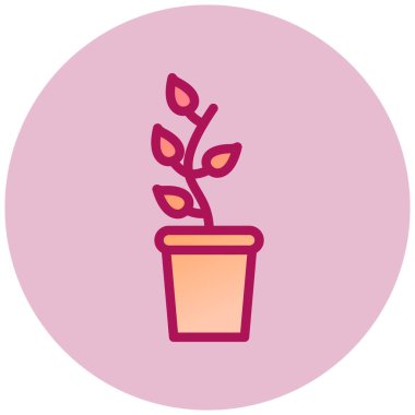 Büyüyen Bitkiler web simgesi, vektör illüstrasyonu 