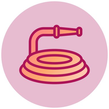 Hosepipe web simgesi, vektör illüstrasyonu 