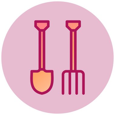 Bahçe araçları web simgesi, vektör çizim 