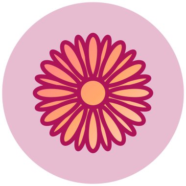 çiçek web simgesi, vektör illüstrasyonu 