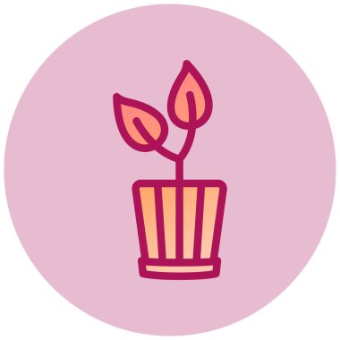 bitki ağ simgesi, vektör illüstrasyonu 