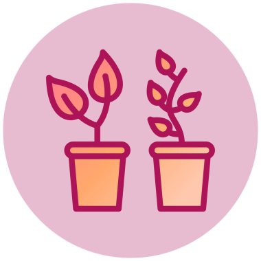 bitkiler web simgesi, vektör illüstrasyonu 