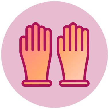  eldiven web simgesi, vektör çizim 