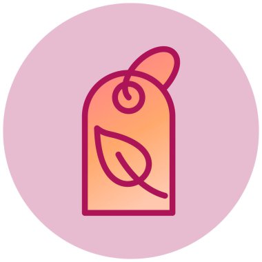 Etiket web simgesi, vektör illüstrasyonunu bırakır 