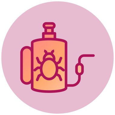 Böcek ilacı web simgesi, vektör illüstrasyonu 