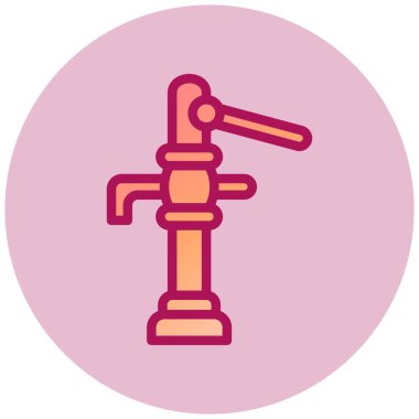 Su Pompası Web simgesi, vektör illüstrasyonu 