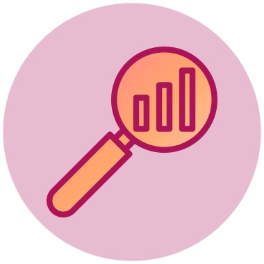 Analiz web simgesi, vektör illüstrasyonu 