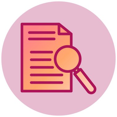 Araştırma web simgesi, vektör illüstrasyonu 