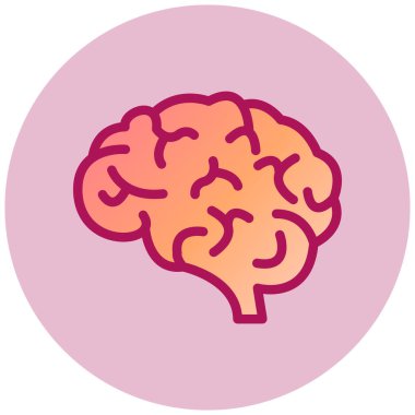  beyin web simgesi, vektör çizim 