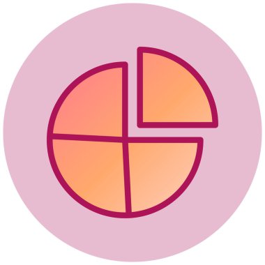 Pasta grafiği simgesi, vektör çizimi 