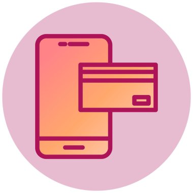 Çevrimiçi Paymen web simgesi, vektör illüstrasyonu 