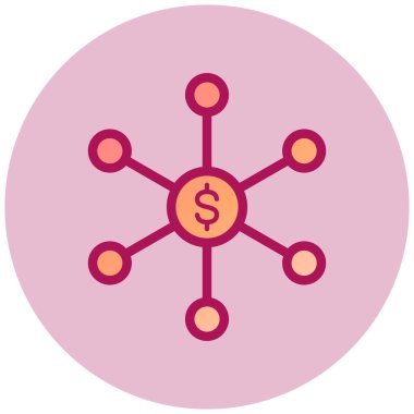 Kalabalık Finansmanı web simgesi, vektör illüstrasyonu 