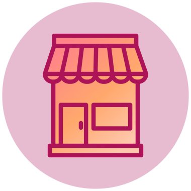 Dükkanı web simgesi, vektör çizim 