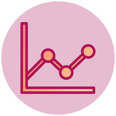 Çizgi Çizelgesi Ağ simgesi, vektör illüstrasyonu 