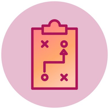 Strateji web simgesi, vektör illüstrasyonu 