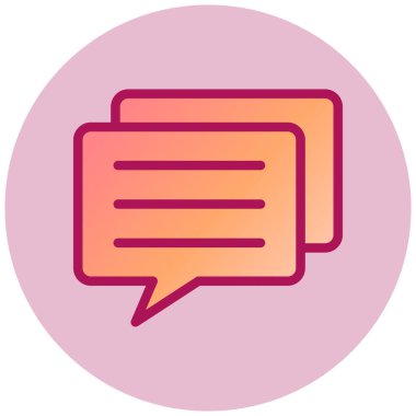 Konuş. Web simgesi basit illüstrasyon